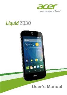 Acer Liquid Z330 manual. Smartphone Instructions.